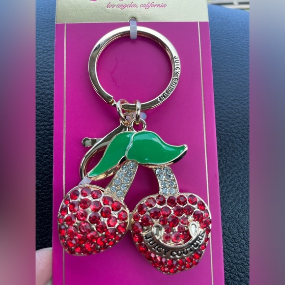 Juicy Couture Keychain,Juicy Couture Red Cherry Keychain,Juicy Couture Cherry. - Picture 4 of 9
